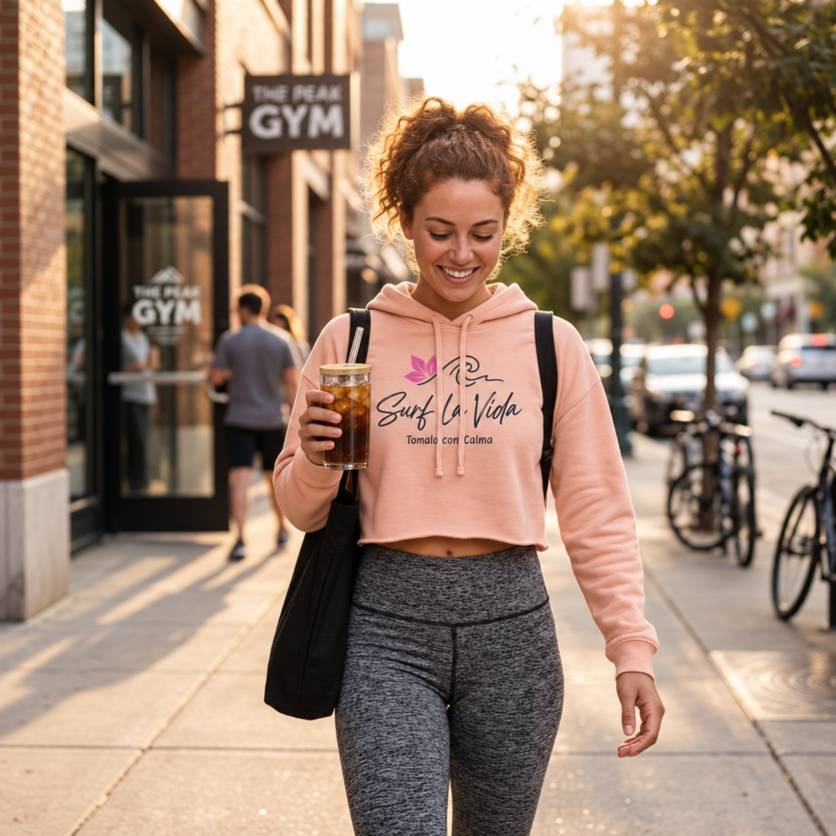 Bella Green Love Cropped Hoodie |